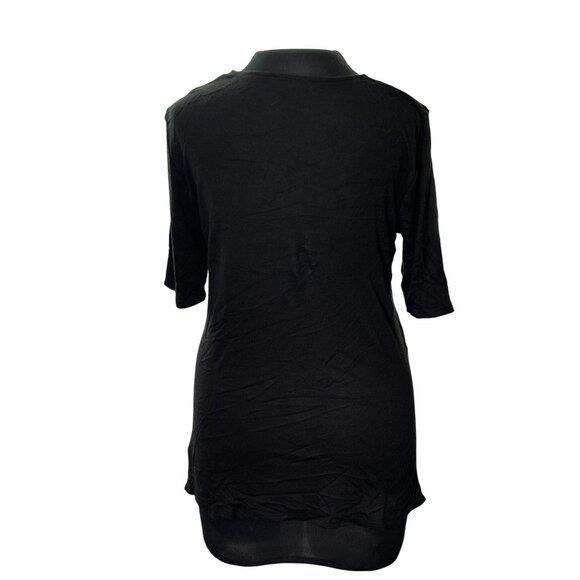 Express Black Lace-Up Tunic Top Size XL - Picture 4 of 10
